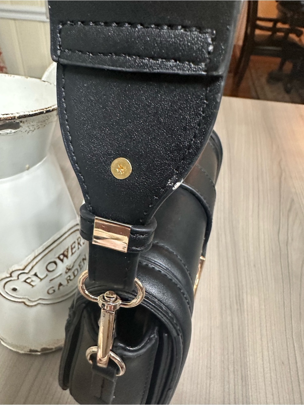 True Religion Black Crossbody Bag with Gold Hardware - Picture 4 of 12